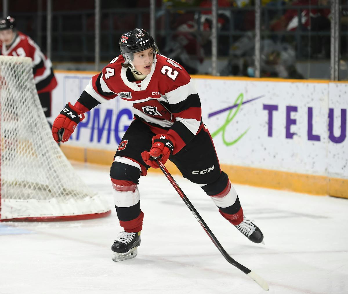 Andrew Mangiapane Stockton Heat White CCM Jersey