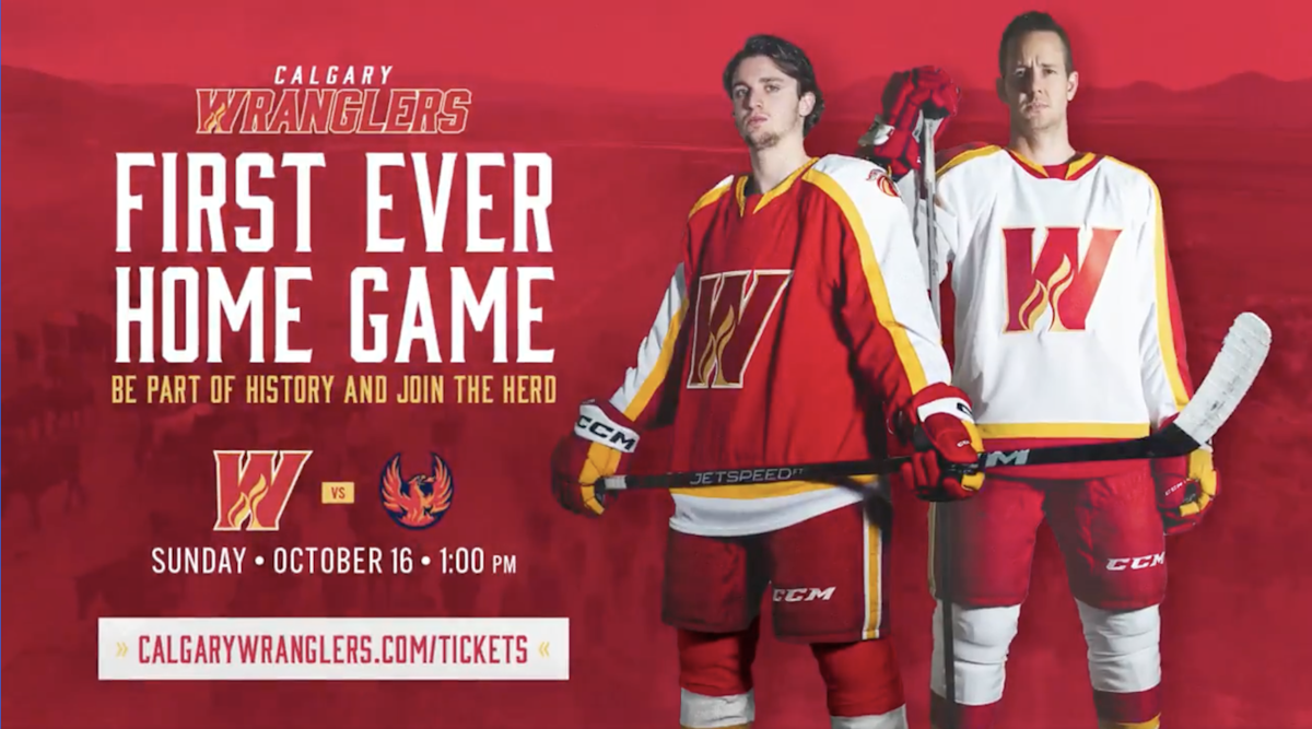 AHL Welcomes the Calgary Wranglers, Unveils New Name and Logo –  SportsLogos.Net News