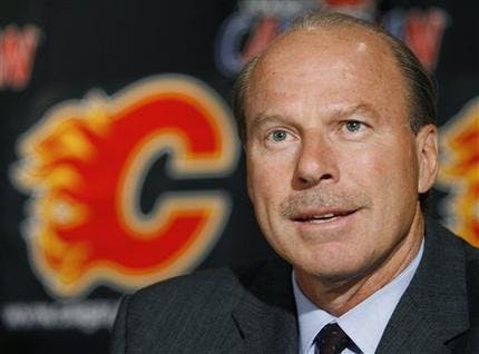 Flames Head Coach Mike Keenan Hockey