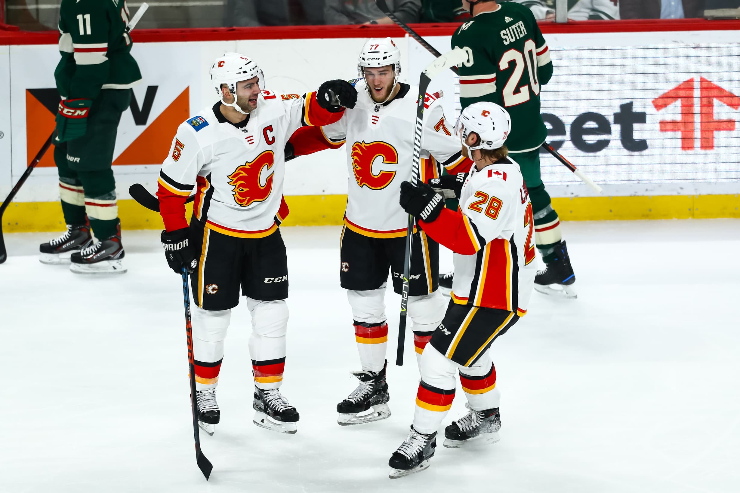 Flames celebrate