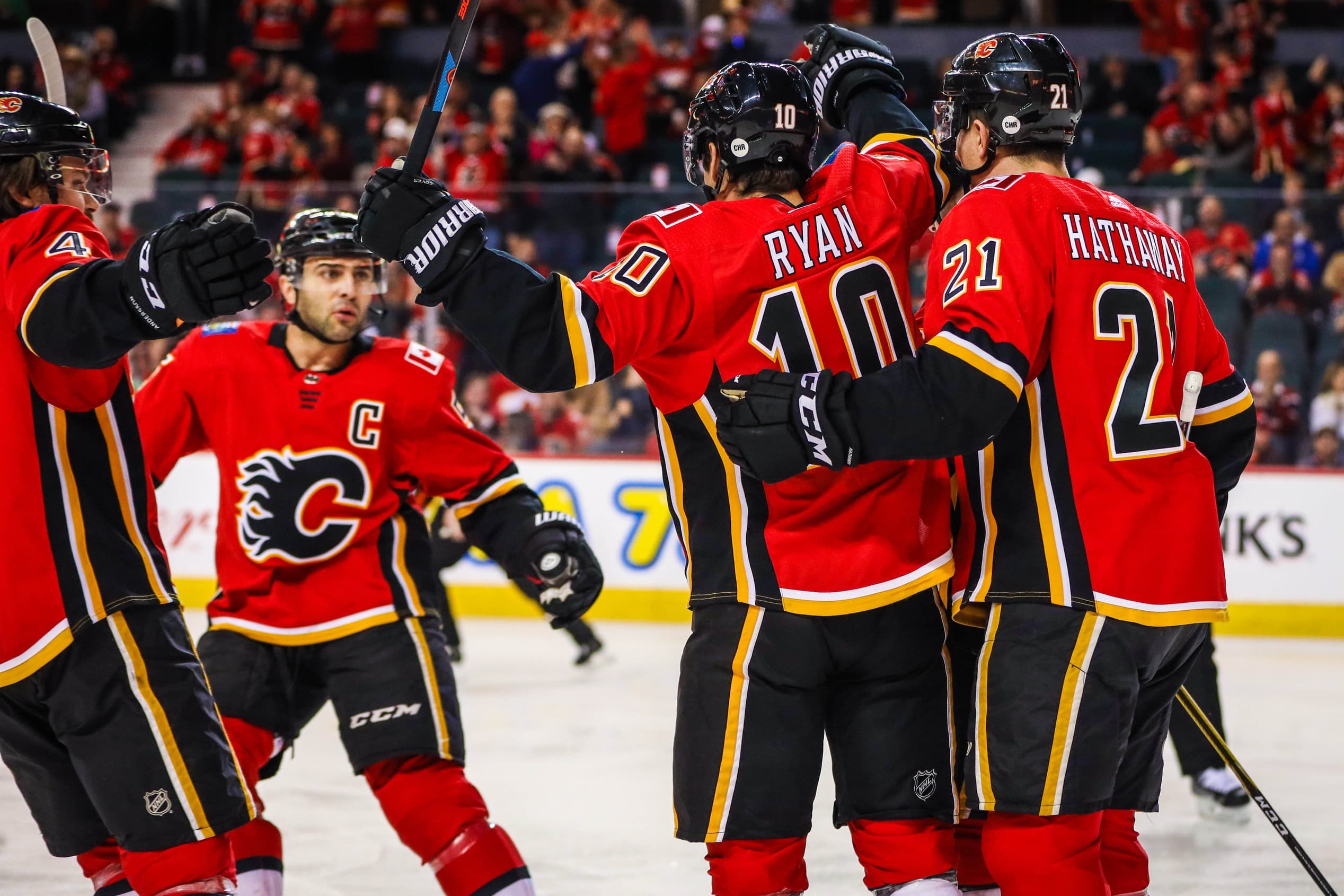 Flames celebrate