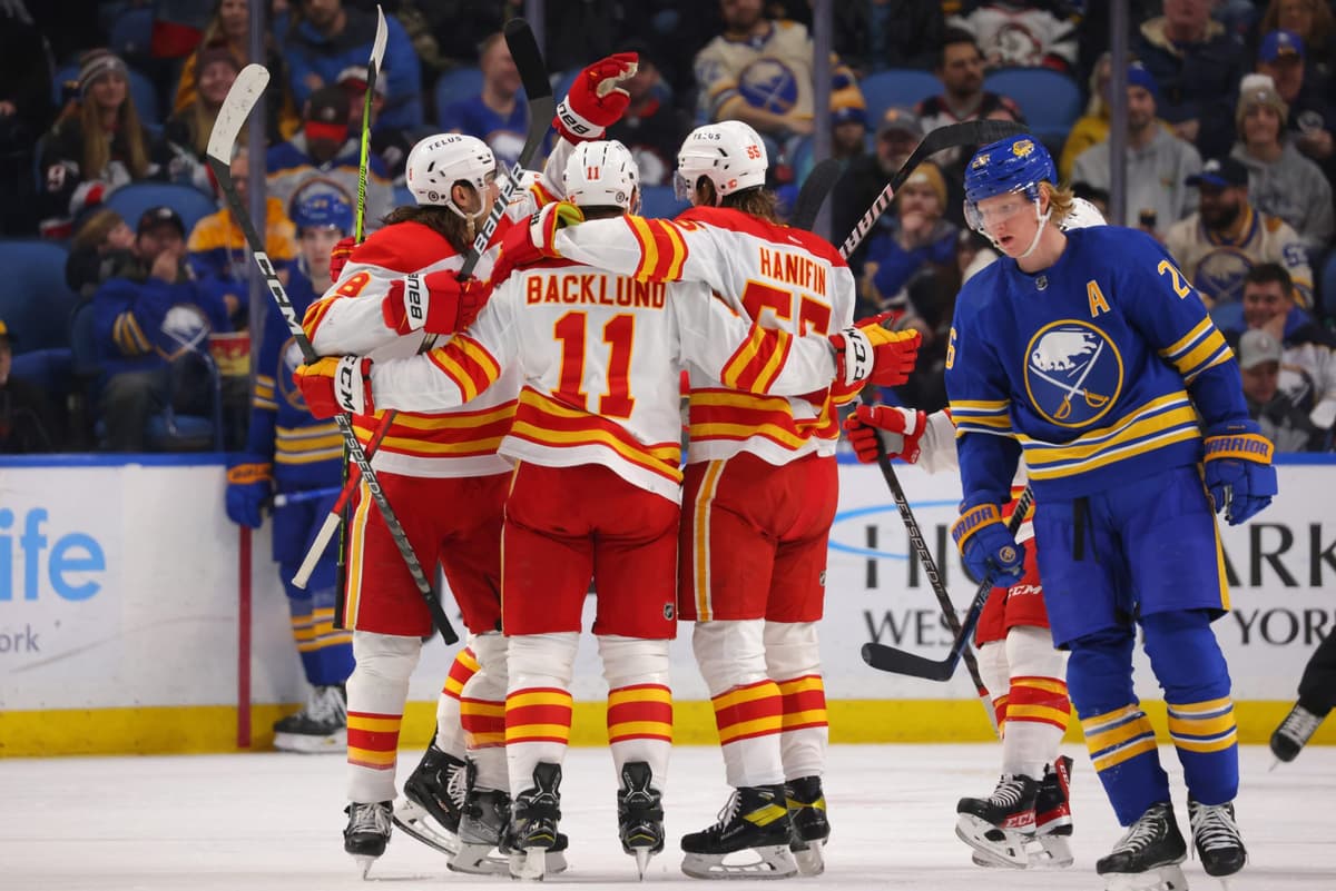 One Side Win Calgary Flames Post-Game: After tough first, Flames skewer Sabres for ...