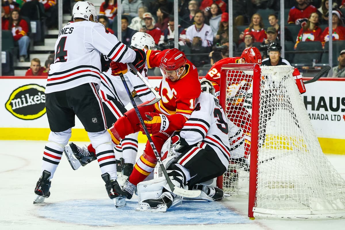 Flames Win Flames Post-Game: Flames hang on for a close win over Chicago